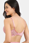 Zivame Rose Blush Vows Padded Wired 3/4Th Coverage Lace Bra - Rose Tan — thumbnail 2